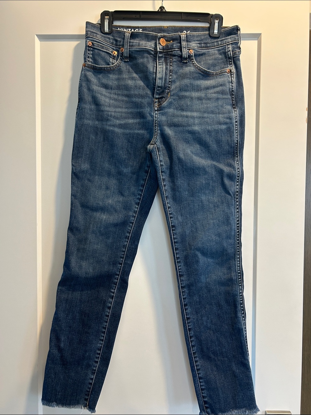 J Crew High-Rise Skinny Jeans in Medium Blue
